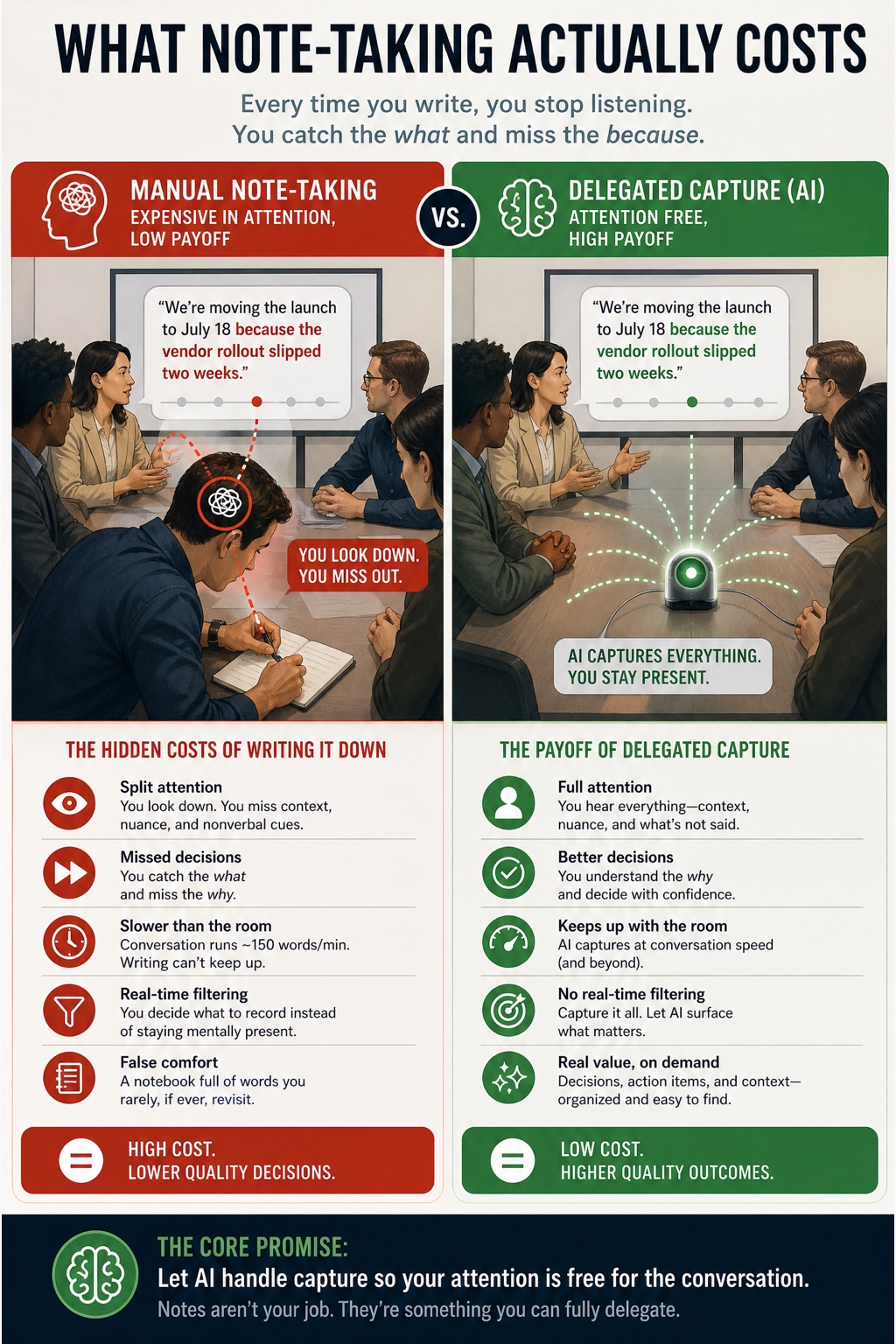 Never Take Notes Again visual framework