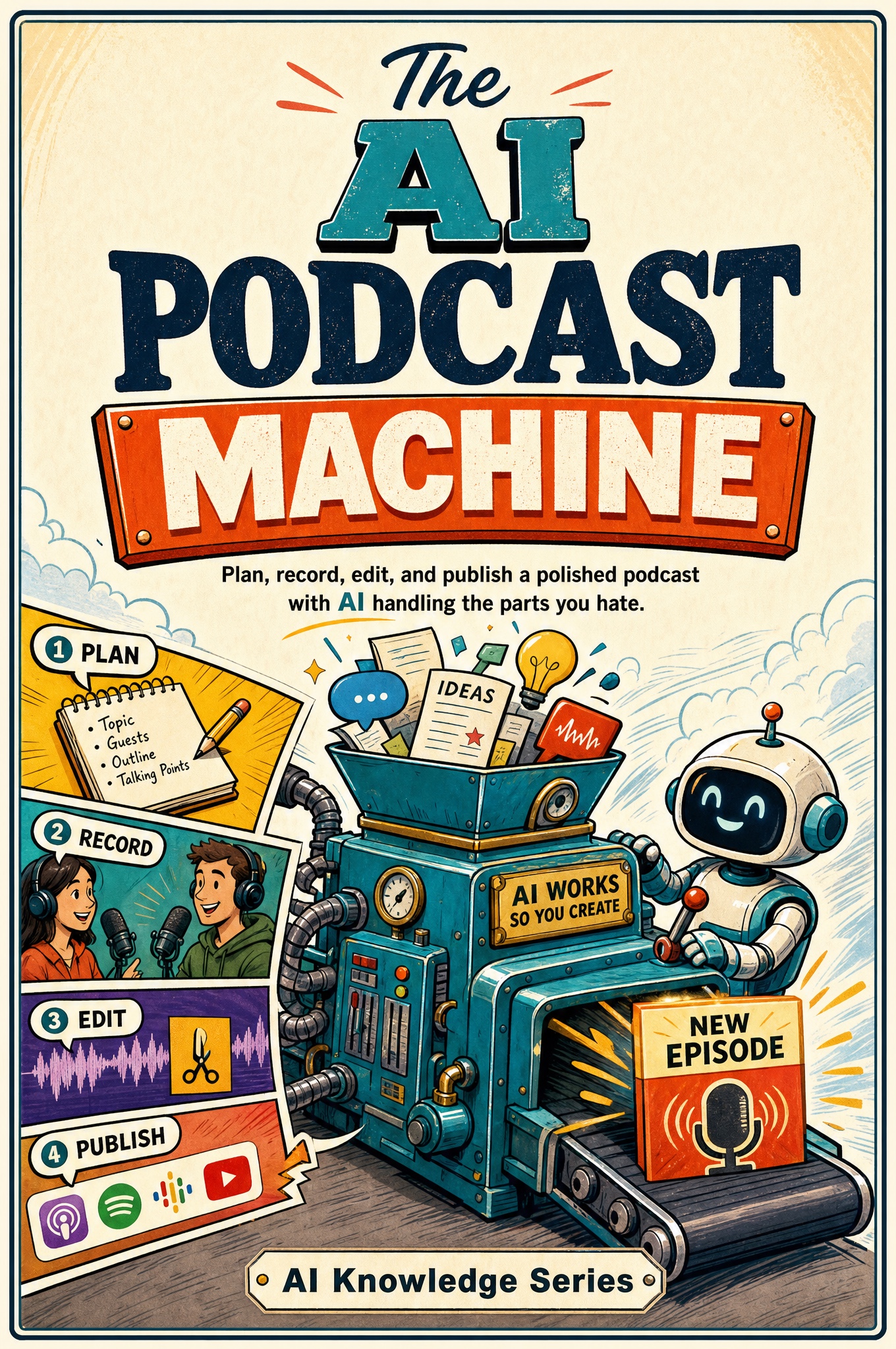 The AI Podcast Machine book cover